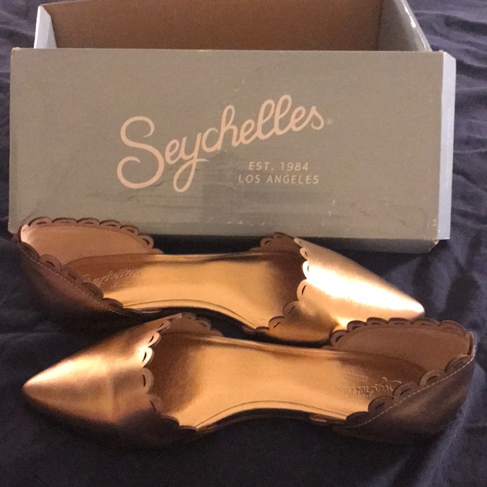 Liendo rose gold flats